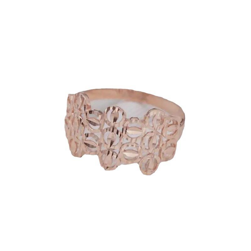 Purple Gold Wide Version Hollow Ring Simple Fashion Personality Temperament Color Gold Plated Rose Gold Ring