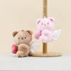 Adorable Heart Wing Butter Yellow Bear Plush Toy Keychain For Cute Bag Decor