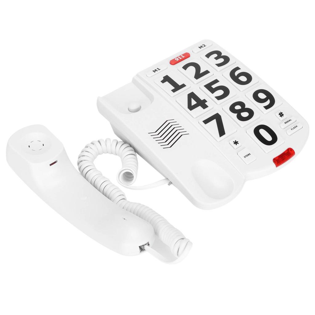 Big Button Phone Wired Big Button Landline Phone with Easy to Read Big Buttons and Super Loud Ringtones