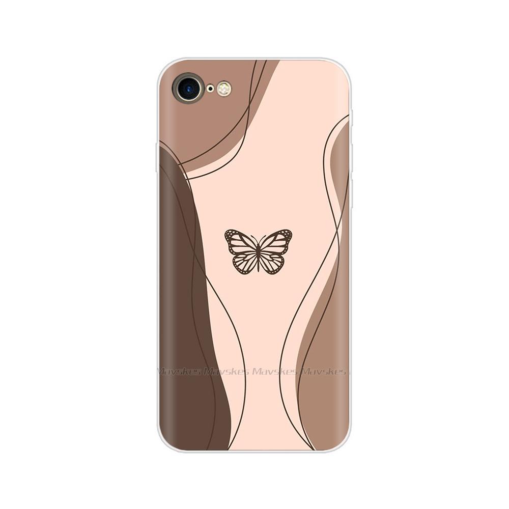 For iPhone SE 2020 Case Fashion Cartoon Soft TPU Back Cover For iPhone SE Clear Silicone Casing Protective Cases For iPhoneSE