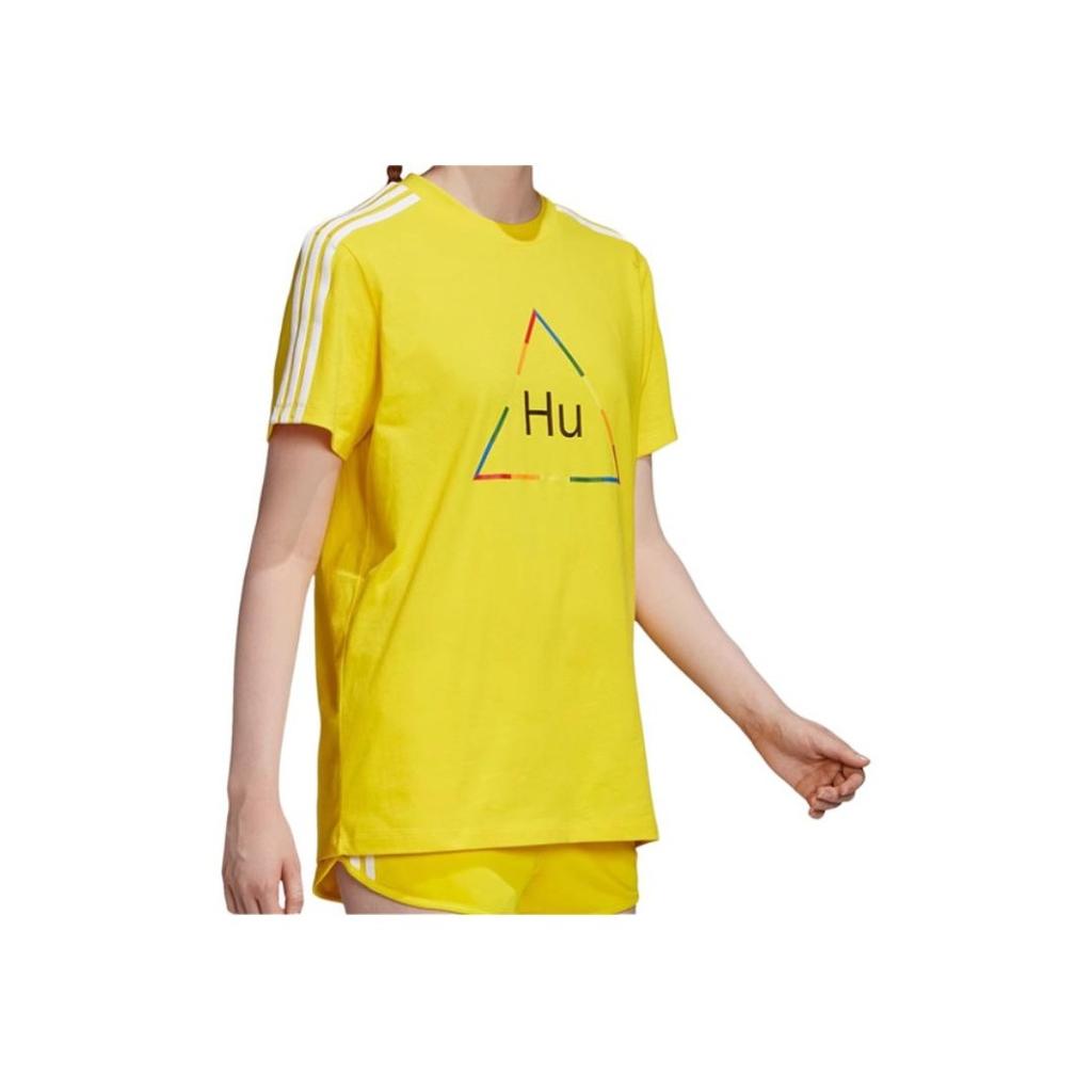 Adidas Originals Casual Comfortable Round Neck Short Sleeve T-Shirt Women Tops Yellow FR9075