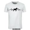 Funny Heartbeat English Bull Terrier Dog T Shirt Men Custom Pattern Cotton Short Sleeve Man Joke Present Tshirt Christmas
