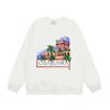 Casa spring and summer fantasy door starry sky castle casa letter long sleeve crew neck sweater couple T-shirt men and women couples