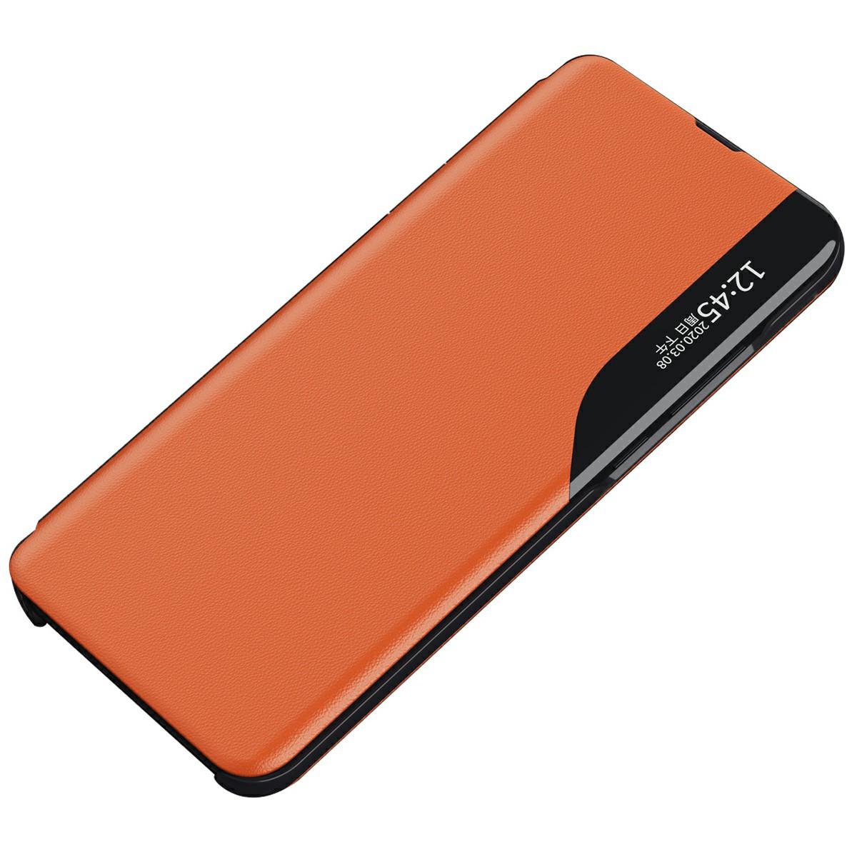 

Для Samsung Galaxy S25 Ultra Case Stand Full Protection Leather Phone Cover Orange