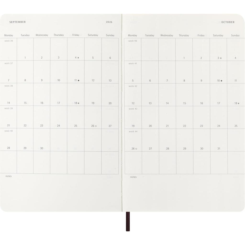 Moleskine 2026 Weekly Planner 12-Month Precious & Ethical Large Black Vegan Leather VEGEA Python Pattern DSPRETB12WN3BY26