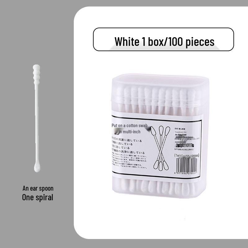 Boxed Japanese Double-Ended Cotton Swabs for Blackhead and Ear Cleaning