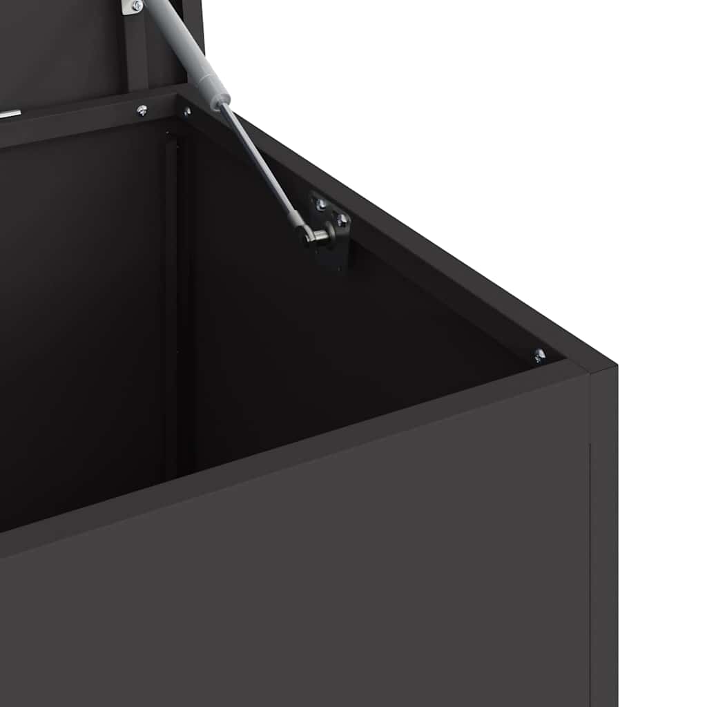 Outdoor Storage Box Black 100 X 50.5 X 50 Cm Steel