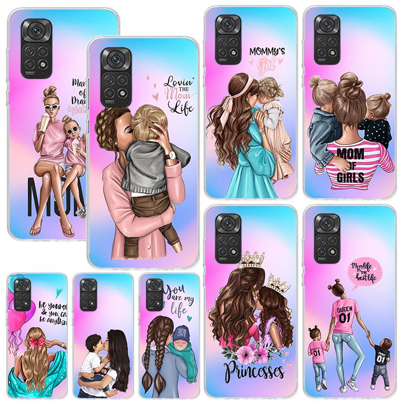 Woman Fashion Girl Super Mom Baby Phone Case For Xiaomi Redmi Note 15 13 14S 14 Pro Plus 12S 11S 10S 12 11E 10 11T Art Fundas Ba
