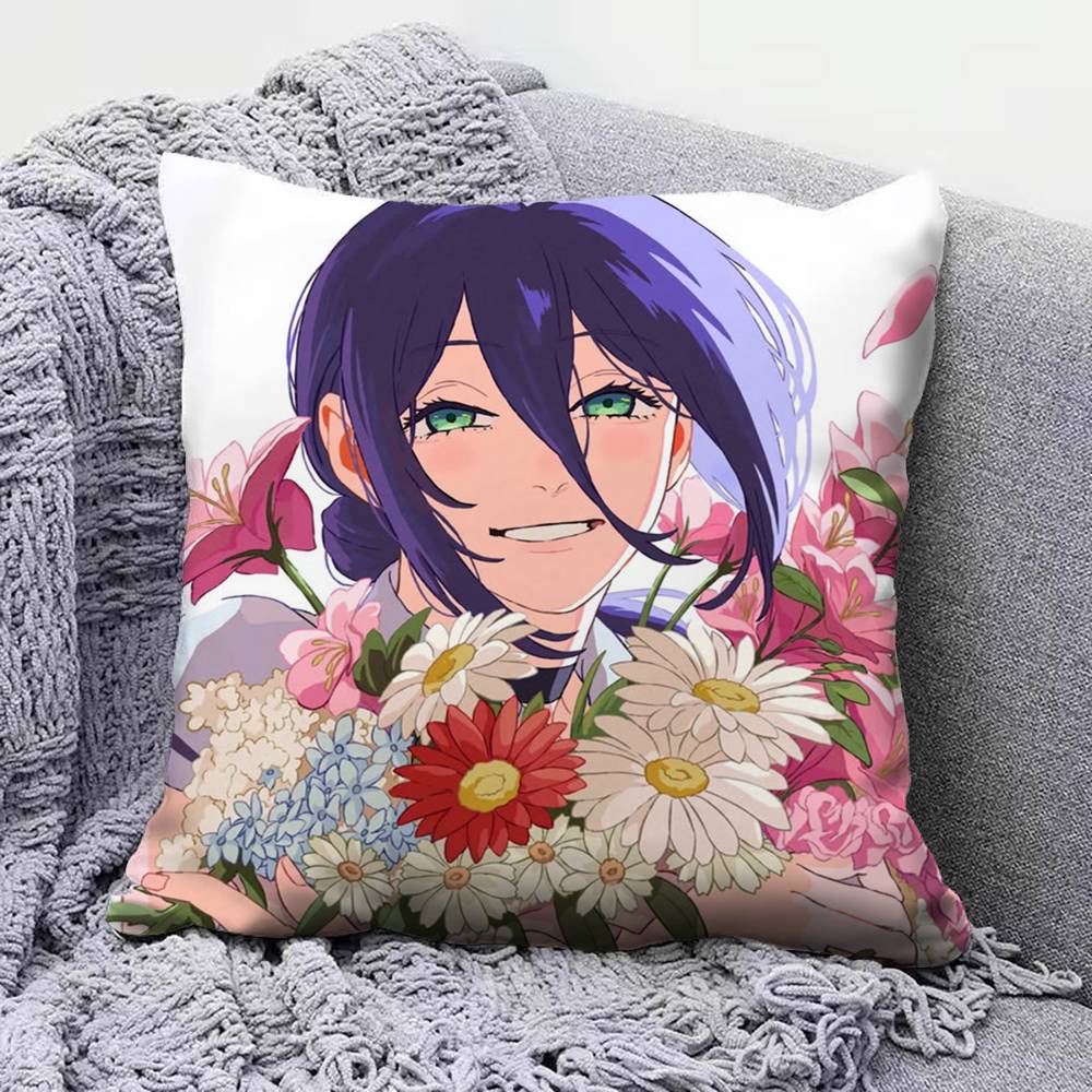 Reze Chainsaw Man Anime Girl Fujimoto Tatsuki Pillow Covers Home Sofa Cushion Covers and Aecorative Custom