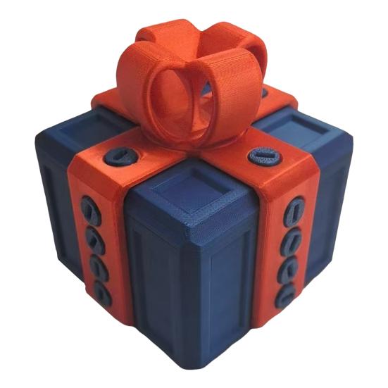 

3D-печатная раздражающая подарочная коробка с винтами, красочная квадратная головоломка, подарочная коробка 8cm