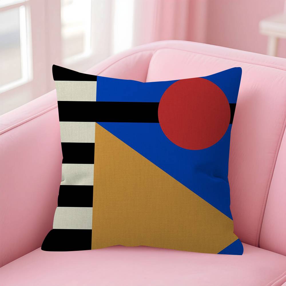Abstract Bauhaus Style Geometric Picture Cushion Cover Car Throw Pillow Case For Sofa Car Christmas Gift