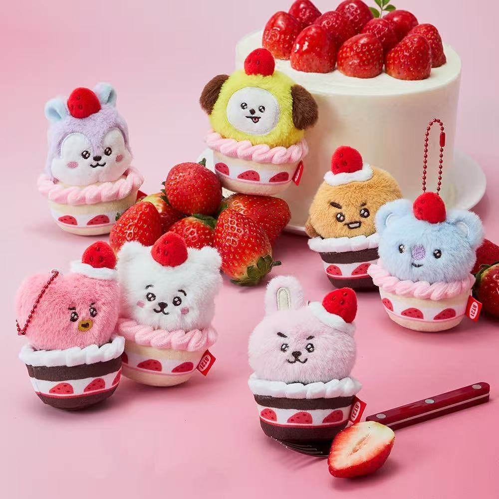 BTS BT21 Strawberry Party Series Plush Doll Kpop Plush Toy