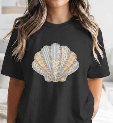 Aesthetic Seashell Printed TShirt Coastal Retro Ocean Theme Unisex Tee