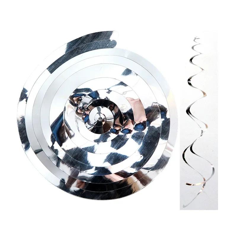 6pcs Party Spiral Decoration Birthday Party Wedding Decorative Ornaments Foil Swirls Banner Tassels Garland