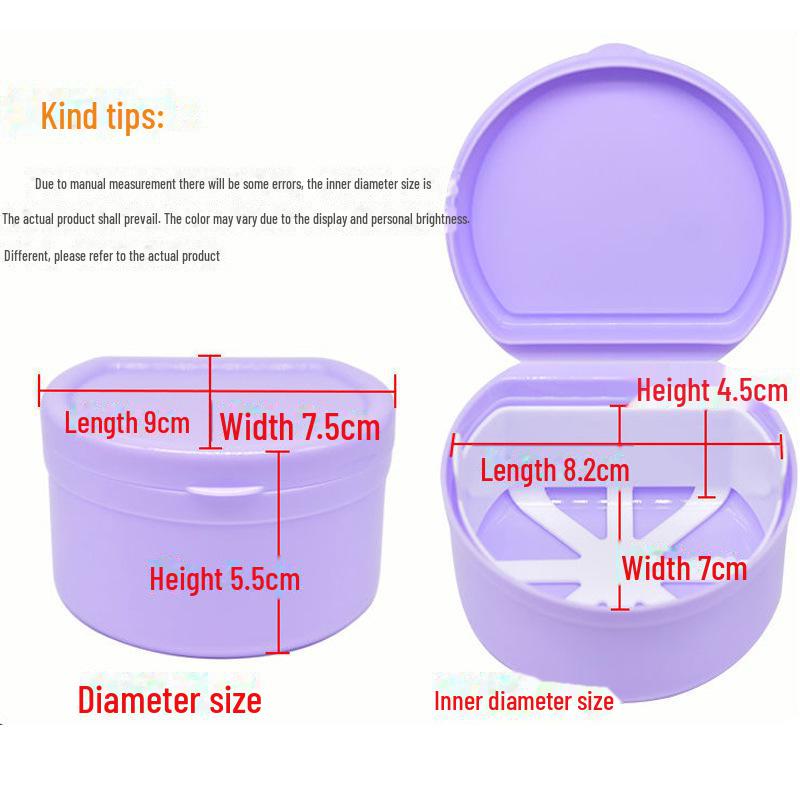Boîte de rangement portable pour appareils dentaires et prothèses dentaires invisibles pour personnes âgées