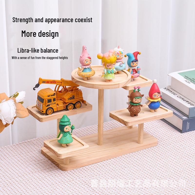 In-Stock Wooden Multi-Layer Flower Pot Display Rack and Living Room Figurine Shelf
