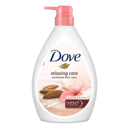 DOVE Relaxing Almond Cream Body Wash with Hibiscus for Smooth Skin, Soft & Sweet Scent 1L