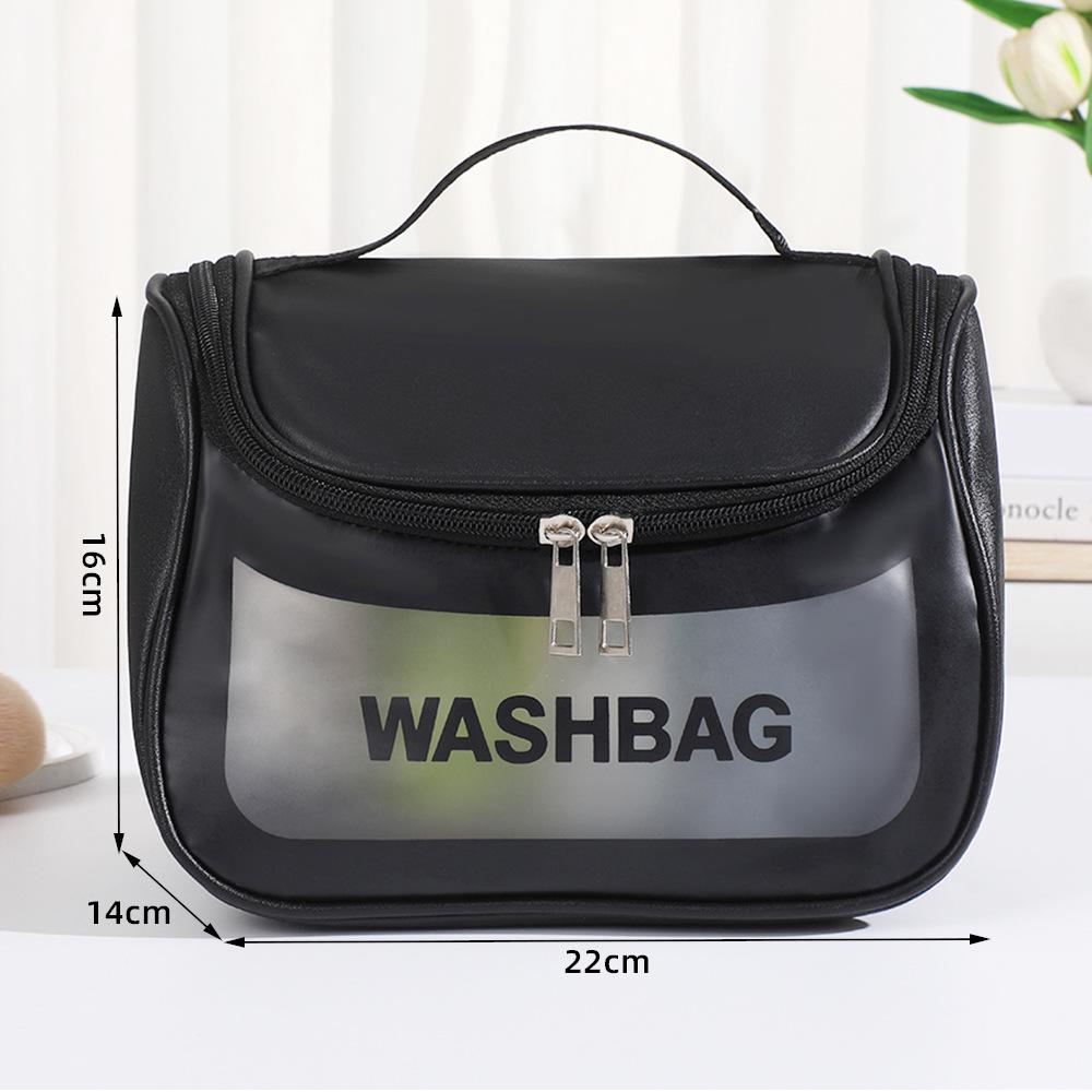 Transparent PVC Makeup Bag: Wet/Dry Separation, Large Capacity, PU Travel Cosmetic Organizer