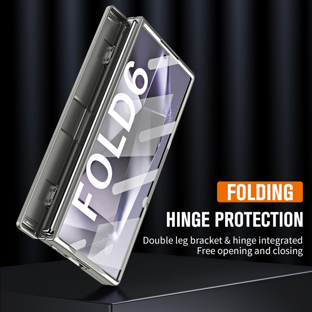 New Design Shockproof High Protection Mobile Phone Cases with Double Bracket for Samsung Galaxy Z Fold 6 Smart Phone Case