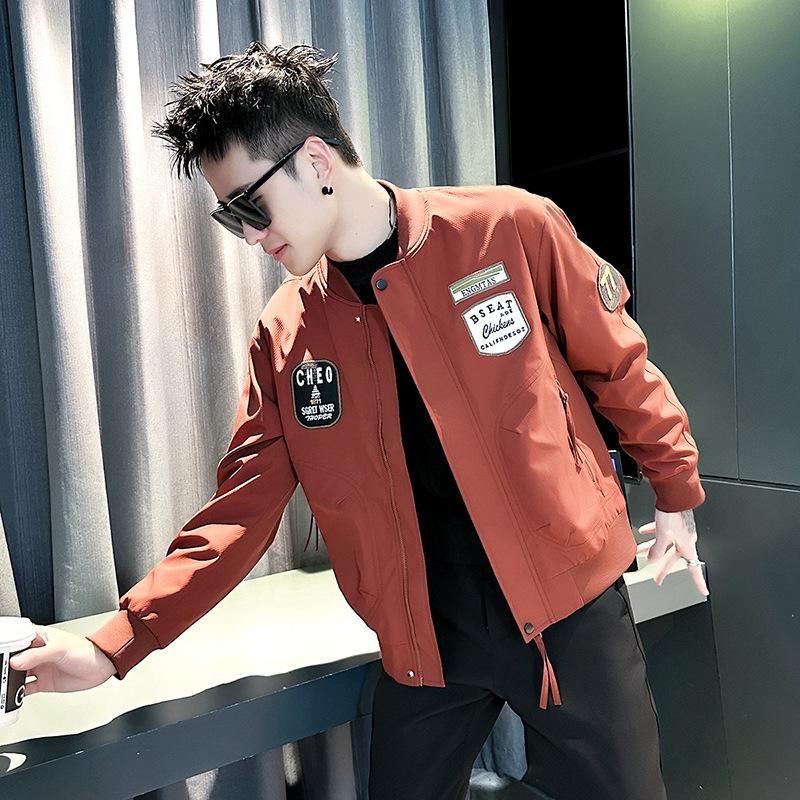 Men s 2025 Spring/Autumn Casual Workwear Jacket: Youthful, Stylish, Lightweight Design XL оранжевый