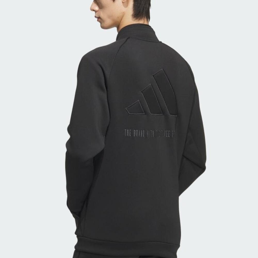 adidas Stand Collar Golf Casual Sports Jacket Men Jacket Black IX8362