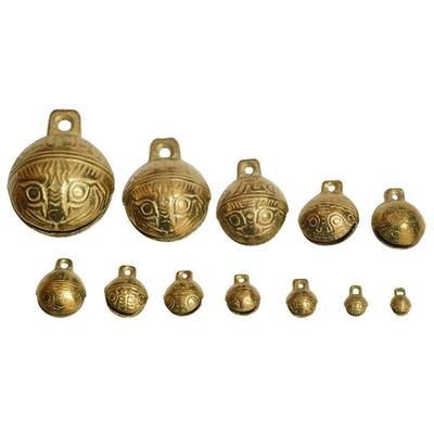 Retro Kupferglocke Bronze Tigerkopf Glocke Haustier Katze Hund Halsglocke Chinesisches Feng Shui Heimdekoration Anhänger DIY Ethnisches Armband