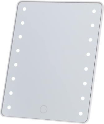 מראה שולחנית Fuji Boeki Actress Mirror רוחב 17 ס"מ תאורת LED לבנה בהירות מתכווננת זווית מתכווננת ספק כוח 2 דרכים USB סוללה יבשה 86653