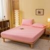 Skin Friendly Cotton Fitted Cover Sheet With Elastic Bands Mattress Cover Solid Color Fitted Sheet King Size Bed Sheet