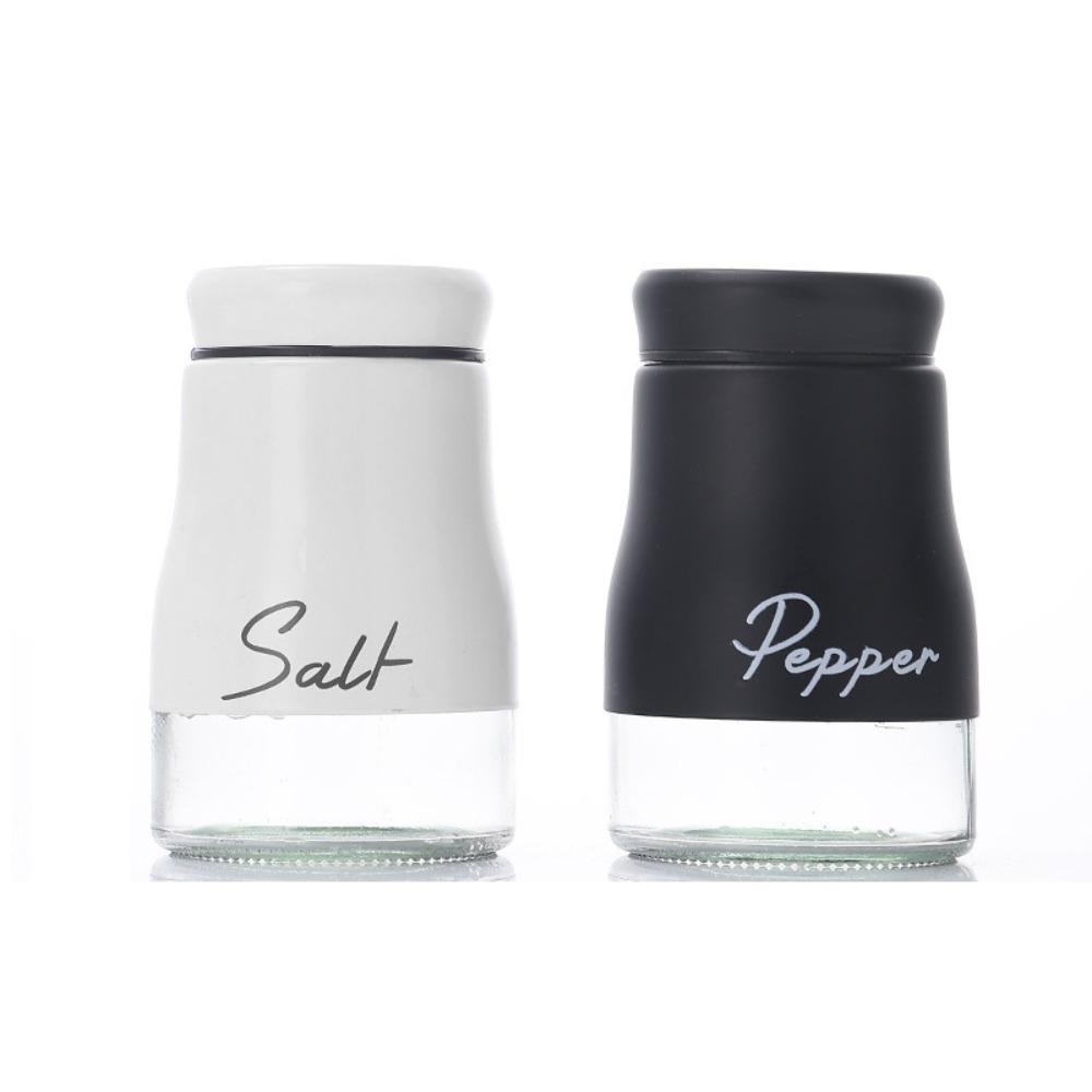 2PCS Leak-proof Salt Pepper Bottle Set Moisture-proof Seasoning Bottle BBQ Seasoning Bottle  Chef