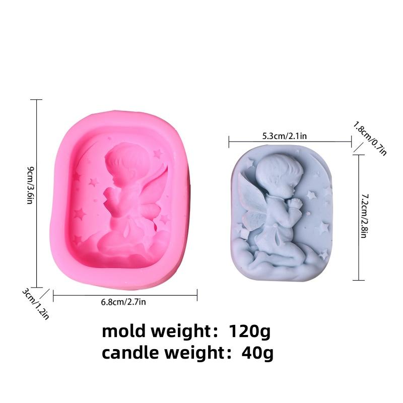 Dolphin Mermaid Aromatherapy Candle Mold DIY Flower Appreciation Girl Couple Soap Mold Flower Fairy Sugar Cake Baking Tool