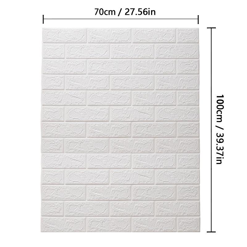 70X100cm Neutral Solid Color 3D Wall Sticker Self Adhesive Removable Wall Covering for Home Interior Decor