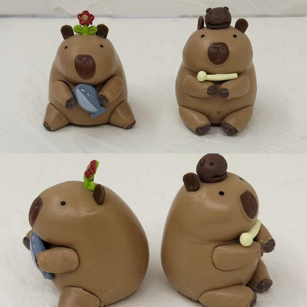 Handcrafted Capybara Figurine Pvc Collectible Desk For Animal Enthusiasts