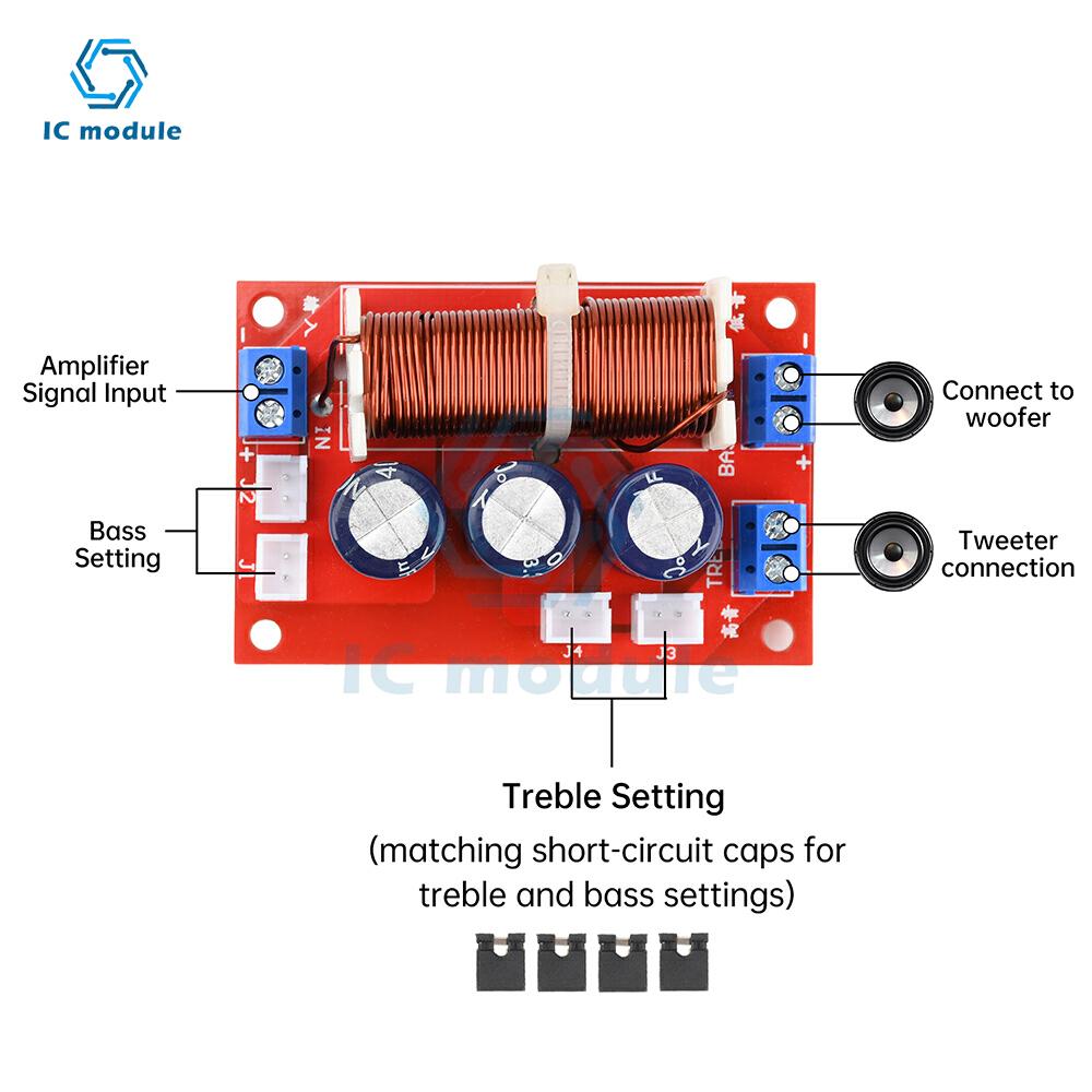 2 Way Crossover Filters Module High Frequency Speaker Modification Upgrade Board Adjustable Frequency Divider Board