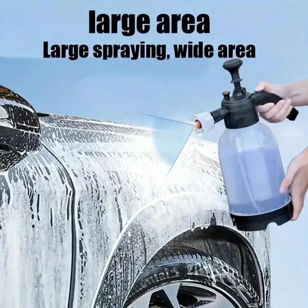 2L Foam Car Washer - Handheld Air Pressure Plastic Sprinkler for Auto & Motorcycle Cleaning