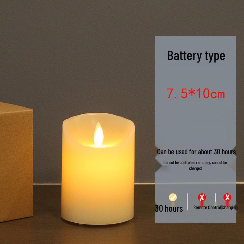 LED Battery-Powered Flickering Paraffin Candle with Remote Control