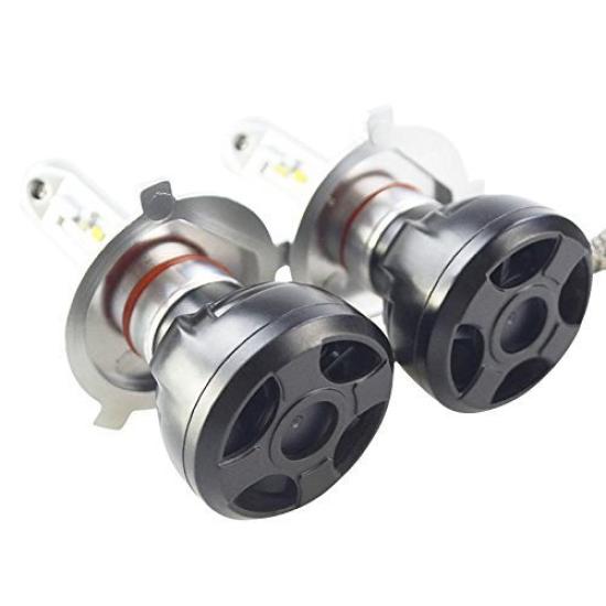 LED Headlight 4000lm H4 40W Aluminum Body with Cooling Fan Hi/Lo Built-in