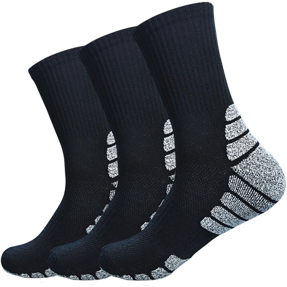 3 Perechi Șosete Bărbați Respirabile Unisex Șosete Bumbac Outdoor Alpinism Îngroșate Talpă Prosop Călătorie Alergare Drumeție Mărime35-47