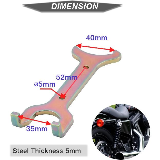 Motorcycle Rear Shock Spanner Wrench For Harley Davidson Sportster 1984-2015, Touring, Softail, Dyna, Road Glide, Electra Glide, Road King –