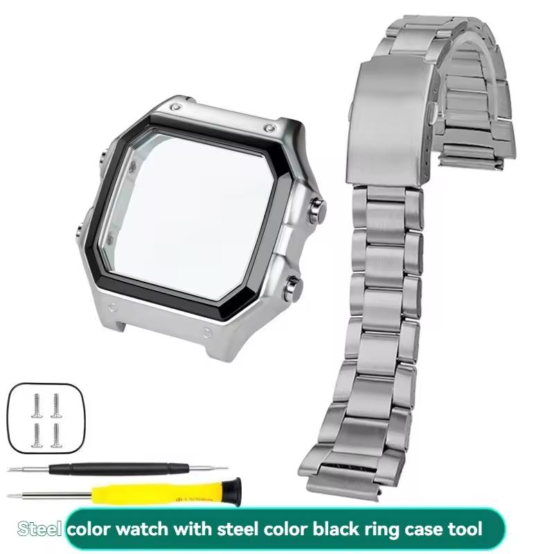 Upgrade All Metal Case Fashion For Casio AE1200 Mod Kit Modified 3299 AE-1200 Bezel Strap Stainless Steel Watch Band Accessories