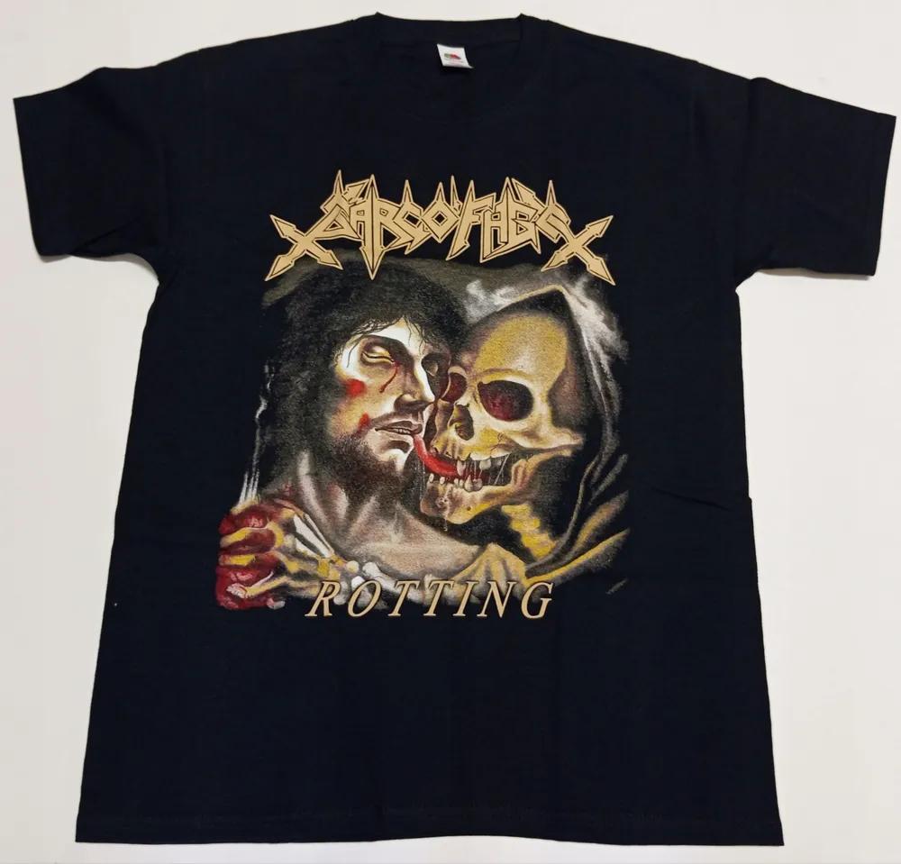 Unisex Short Sleeve Crew Neck Cotton T Shirt Sarcofago Rotting Black Thrash XXL