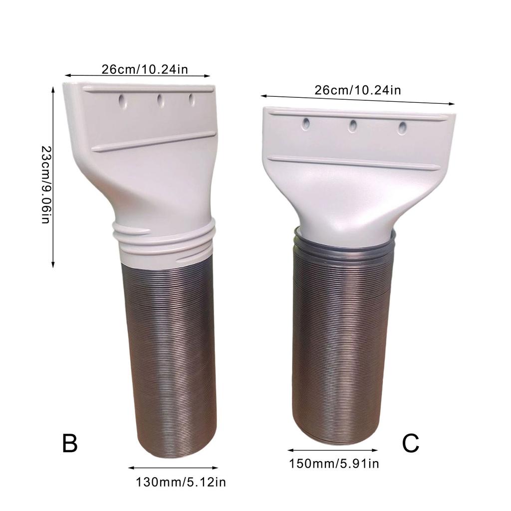 Vent Hose Air Conditioning Exhaust Pipe Flat Adapter for Portable Air Conditioning Units ABS Texture Easy Installation