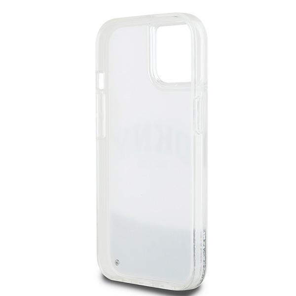 Dkny Dkhcp15Slbnaet Iphone 15 / 14 / 136.1 White Hardcase Liquid Glitter Big Logo