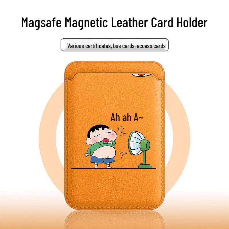 Crayon Shin-chan MAGsafe Leather Card Holder Phone Case