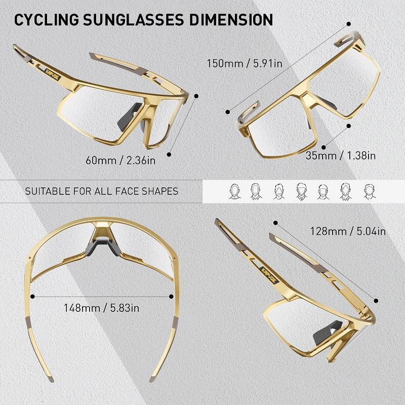 Pochromic Cycling Sunglasses UV400 Cycling Glasses Sports Eyewear Outdoor MTB Sunglasses Bicycle Goggles Bike Glasses