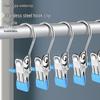 Stainless Steel Multi-Functional Clips with Hooks for Drying, Clothing, and Snack Bags