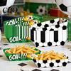 Fried Chicken Box 12Pcs Paper Snack for French Fries Popcorn Snacks, Football Party Table Organizer Theme Foldable Food Containers, Oil-Proof