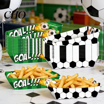 Fried Chicken Box 12Pcs Paper Snack for French Fries Popcorn Snacks, Football Party Table Organizer Theme Foldable Food Containers, Oil-Proof