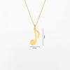 Music Charm Necklace Stainless Steel Chain Musical Symbol Gift For Woman Man Stainless Steel Jewelry New