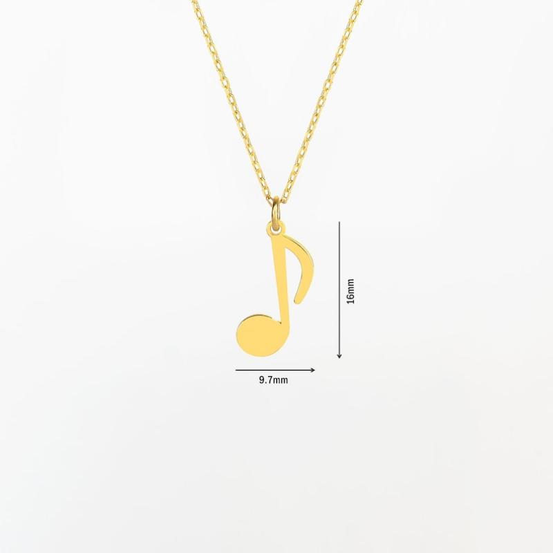 Music Charm Necklace Stainless Steel Chain Musical Symbol Gift For Woman Man Stainless Steel Jewelry New