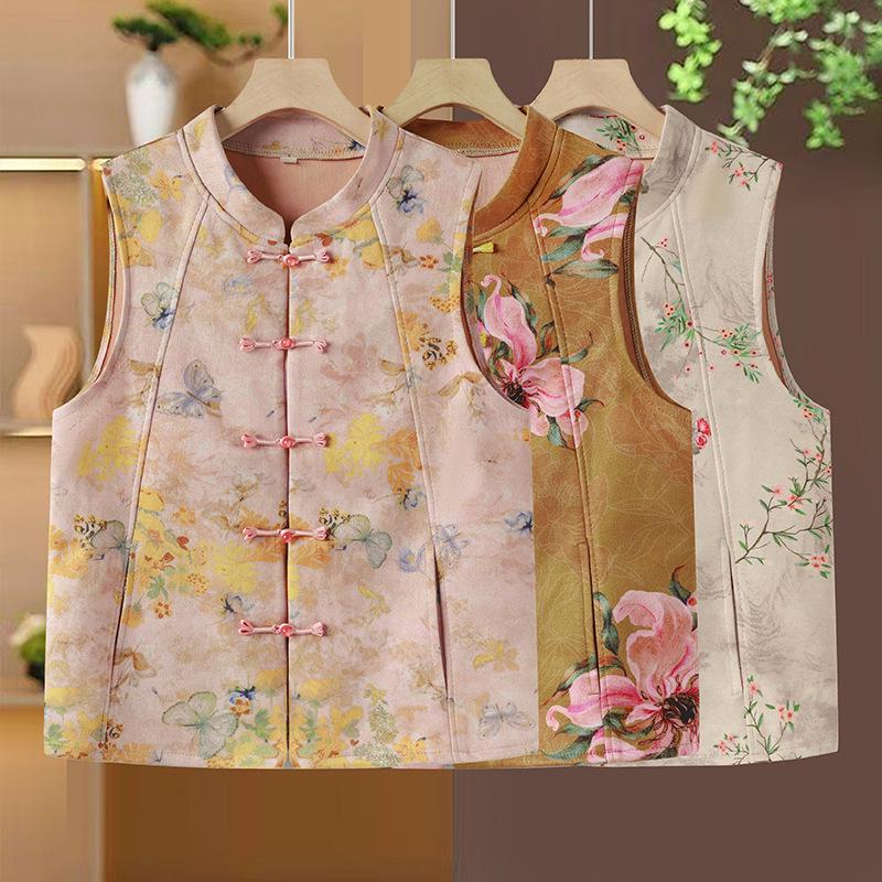 Stylish Chinese Tang Suit Vest for 40-50 Year Old Women - Spring/Autumn 2026 Collection